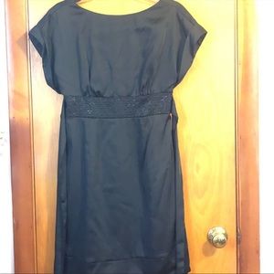 BCBG. Silky V-Back with Sequins Waistband Dress, 4